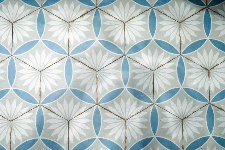 Универсальная плитка (керамогранит) Ennface Kaleidoscope Blue Matt 22x25 см