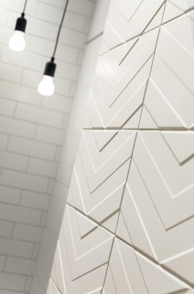 Настенная плитка Karelia white arrow STR 223x448 mm