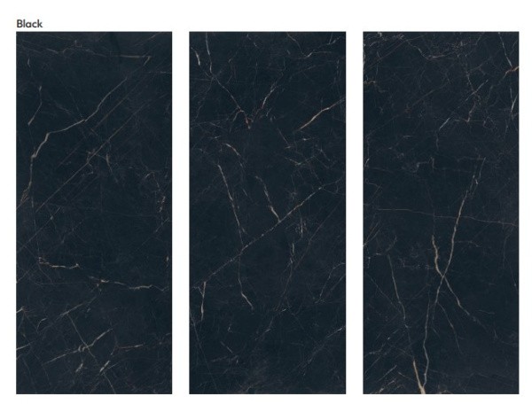 Универсальная плитка (керамогранит) Alaplana Maxitech Saint Laurent black pudilo 120x280 см