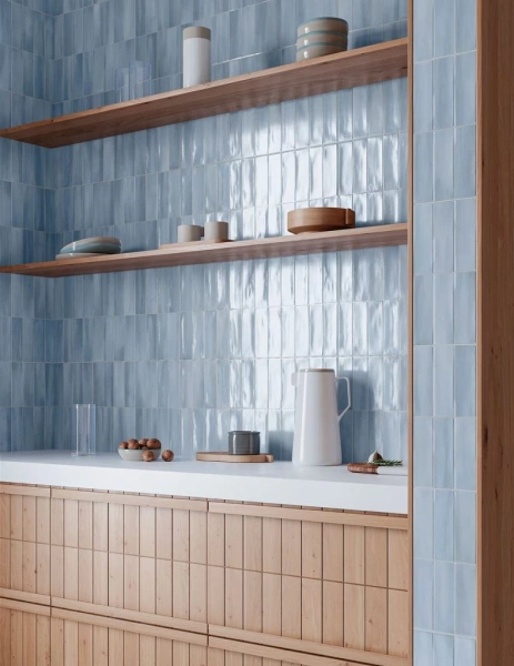 Настенная плитка (из керамогранита) Gayafores Deco Allure Blue 32x62.5 см