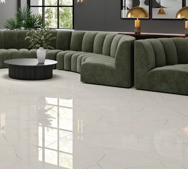 Универсальная плитка (керамогранит) Alaplana Rannia white POL 120x59.5 см