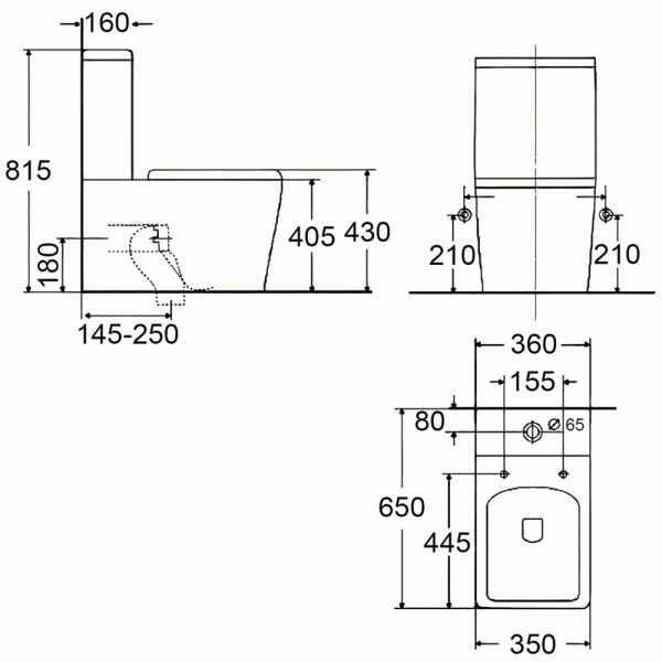 Напольный унитаз Teka FORMENTERA c сиденьем м/о 700170200