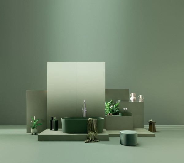 Универсальная плитка (керамогранит) Tubadzin Cielo e Terra Verde 119.8x59.8 см