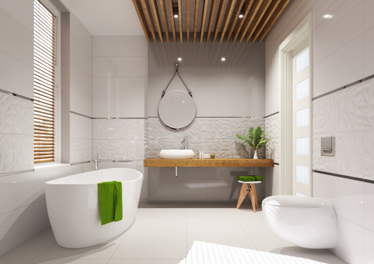 Настенная плитка Tubadzin Tonara white B STR 32,8x89,8 см