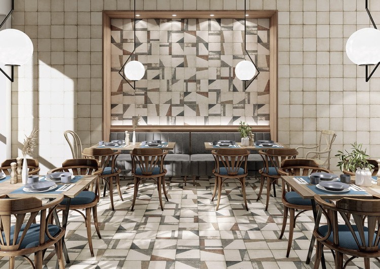 Универсальная плитка (керамогранит) Manzu Bottega Bianco 20x20 см