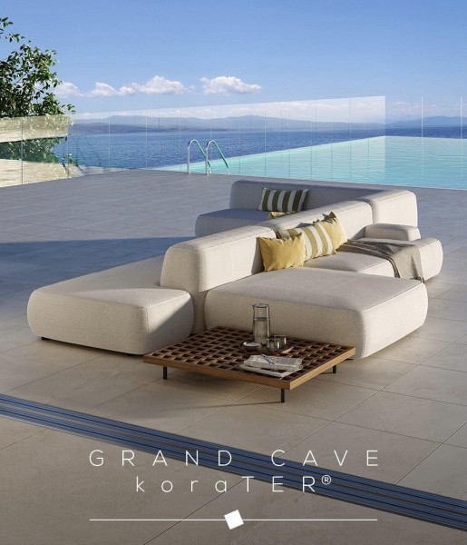 Утолщенная плитка (керамогранит) Tubadzin Grand Cave White koraTER STR 59.8x59.8x1.8 см