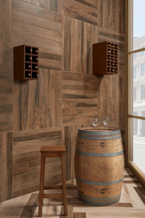 Универсальная плитка (керамогранит) Alaplana Molten Roble MAT 15x90 см