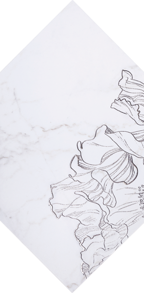 Настенный декор Tubadzin Rochelle fleur form 14,8x22,5 см