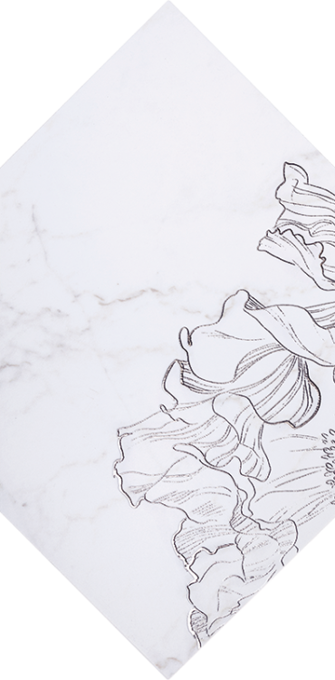 Настенный декор Tubadzin Rochelle fleur form 14,8x22,5 см