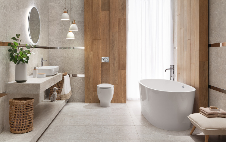 Универсальная плитка (керамогранит) Domino Arona grey MAT 120x60 см