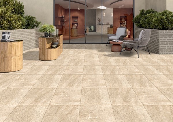 Утолщенный керамогранит Ennface Quartzite Beige 60x60 см