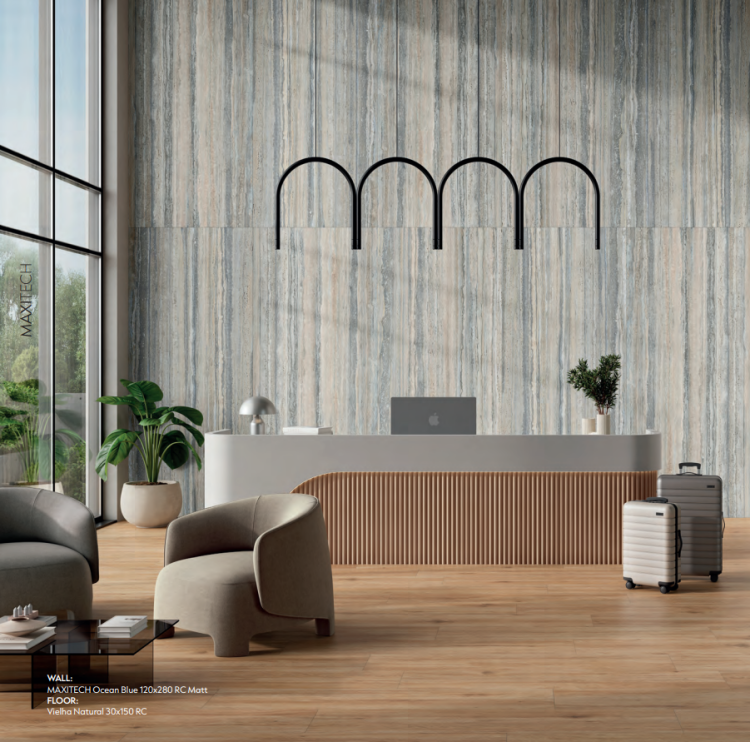 Универсальная плитка (керамогранит) Alaplana Maxitech Ocean blue MAT 120x280 см Универсальная плитка (керамогранит) Alaplana Maxitech Ocean blue MAT 120x280 см