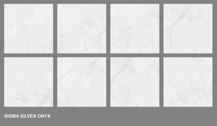 Напольная плитка (керамогранит) Lavit Sigma Silver Onyx glossy 60x60 см