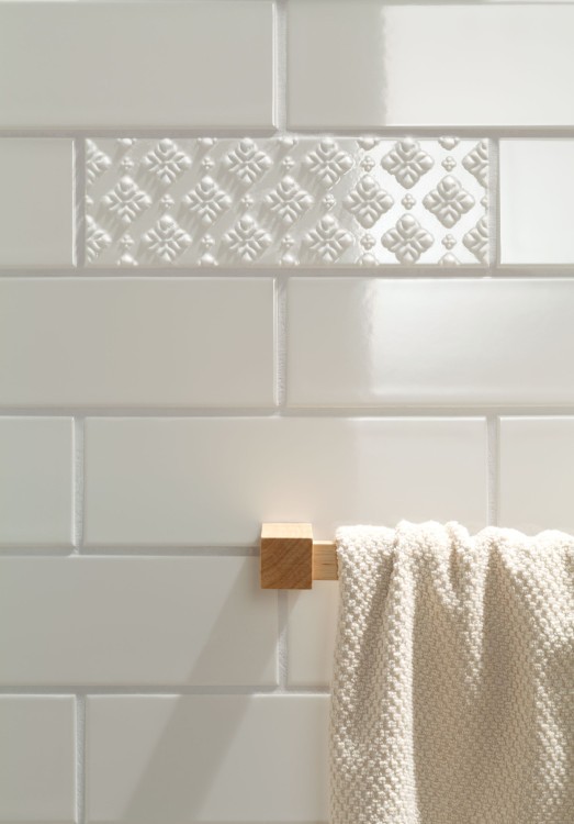 Настенный декор Arte Blanca bar white С 7.8x23.7 см