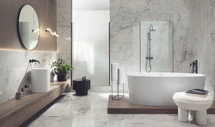 Универсальная плитка (керамогранит) Tubadzin Balance stone POL 119.8x119.8 см Универсальная плитка (керамогранит) Tubadzin Balance stone POL 119.8x119.8 см