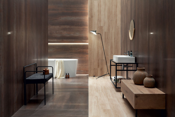 Универсальная плитка (керамогранит) Tubadzin Tin brown LAP 79.8x79.8 см