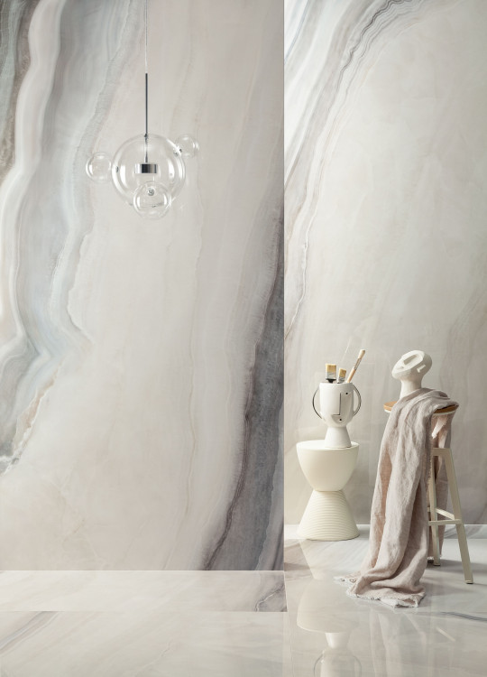Универсальная плитка (керамогранит) Tubadzin White Opal POL 119,8x59,8 см