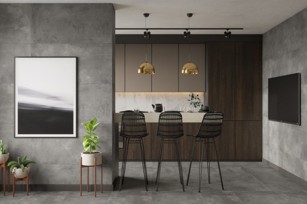 Универсальная плитка (керамогранит) Ennface Athens Black 60x120 см