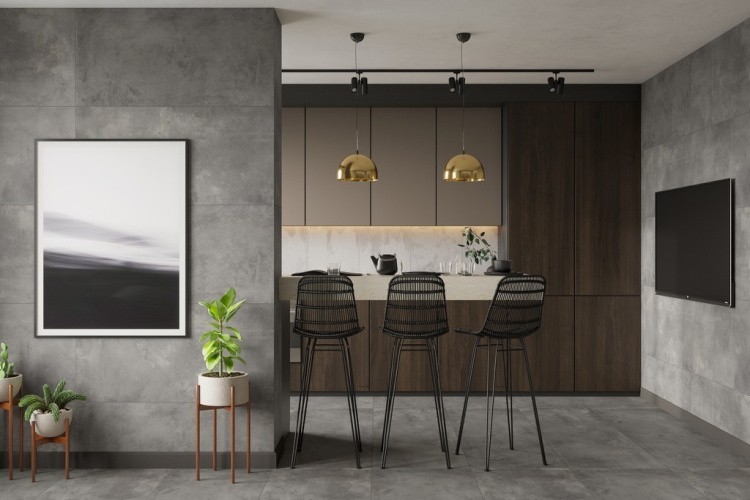 Универсальная плитка (керамогранит) Ennface Athens Black 60x120 см