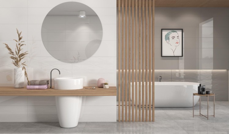 Настенная плитка Tubadzin Tonara white A STR 32,8x89,8 см