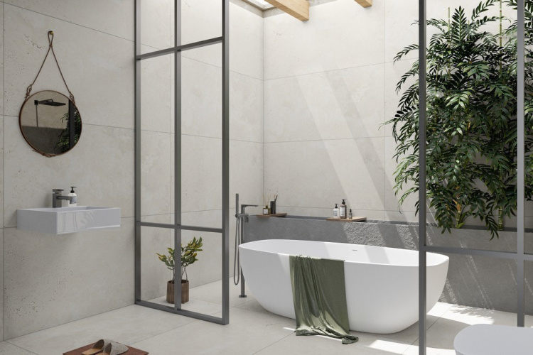 Универсальная плитка (керамогранит) Ennface Rock Bianco Matt 160x80 см