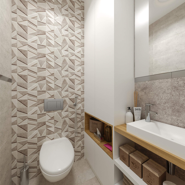 Настенная плитка Arte Bellante grey geo STR 29.8x59.8 см