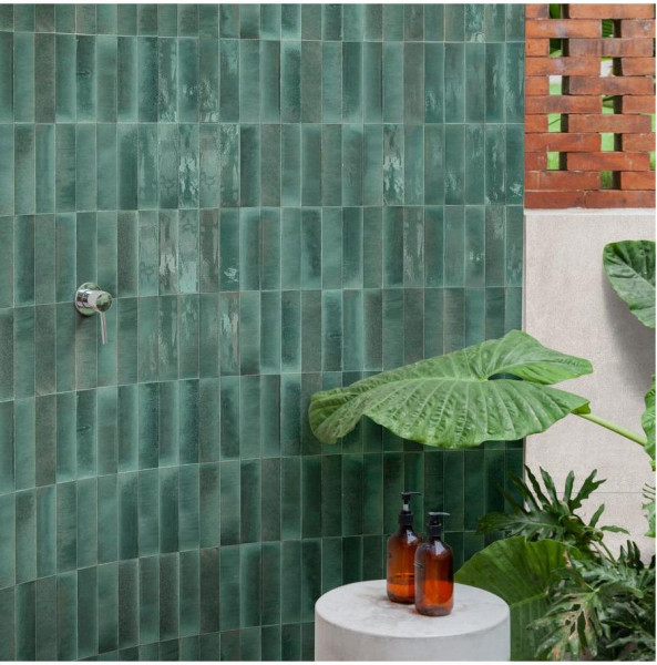 Универсальная плитка (керамогранит) Marazzi Lume Turquoise LX 6x24 см