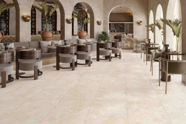 Универсальная плитка (керамогранит) Ennface Travertine Cross Beige Matt 120x60 см