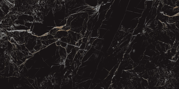Универсальная плитка (керамогранит) Eternal Black Lava Glossy 120x60 см