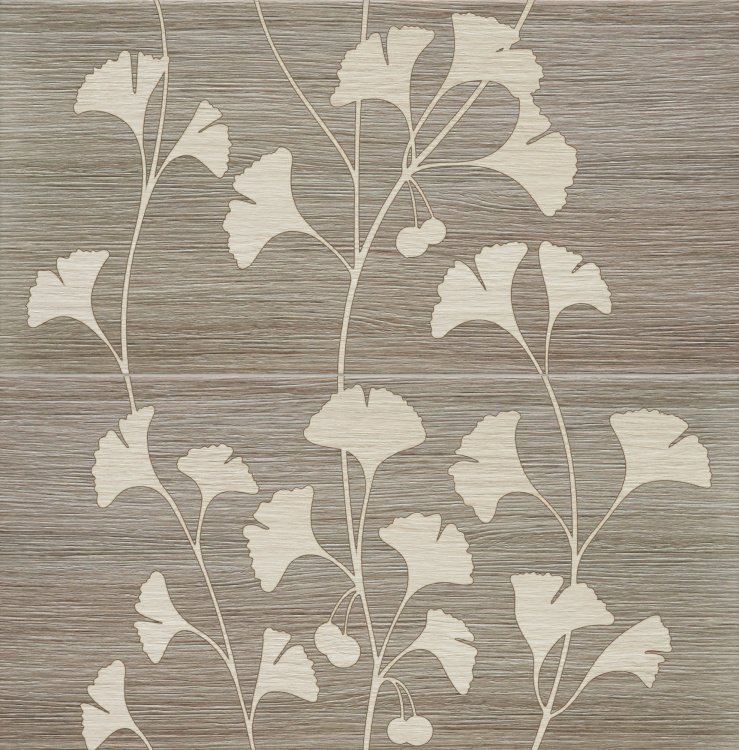 Настенный декор 2 шт. Biloba grey 608x618 / 10mm