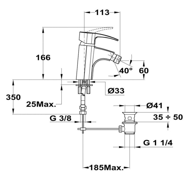 Смеситель для биде Teka VITA 24.622.02.10
