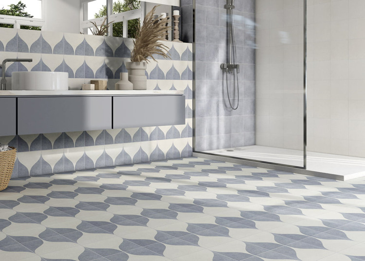 Универсальная плитка (керамогранит) Mainzu Decor Blue Two 20x20 см