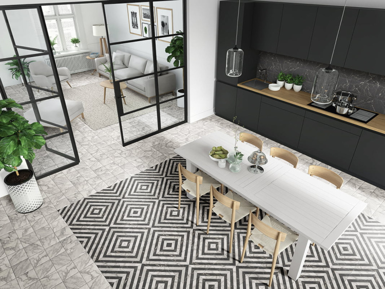 Универсальная плитка (керамогранит) Mainzu Versailles Dark 20x20 см