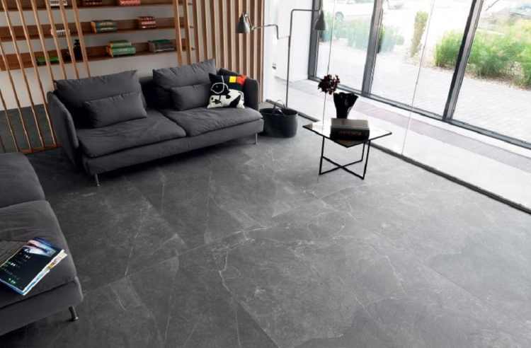 Универсальная плитка (керамогранит) Tubadzin Grand Cave Graphite STR 79.8x79.8 см