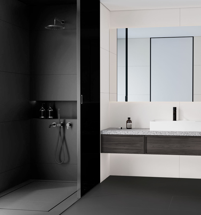 Универсальная плитка (керамогранит) Staro Elite Black Matt 60x120 см