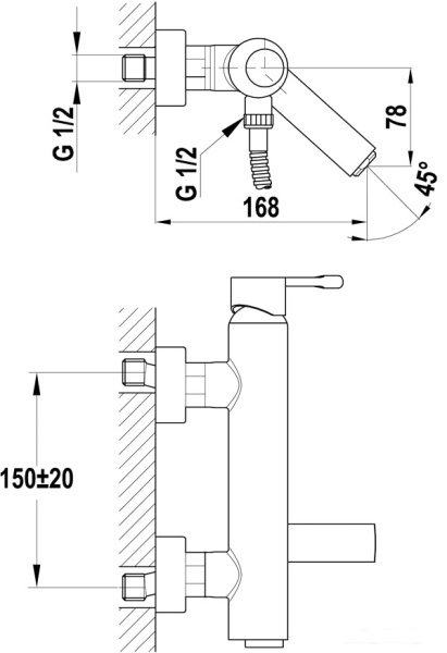 Смеситель для ванны Teka ALAOIR XL 22.121.02.00 