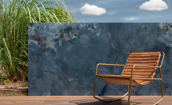 Универсальная плитка (керамогранит) Tubadzin Aquamarine navy POL 274.8x119.8 см