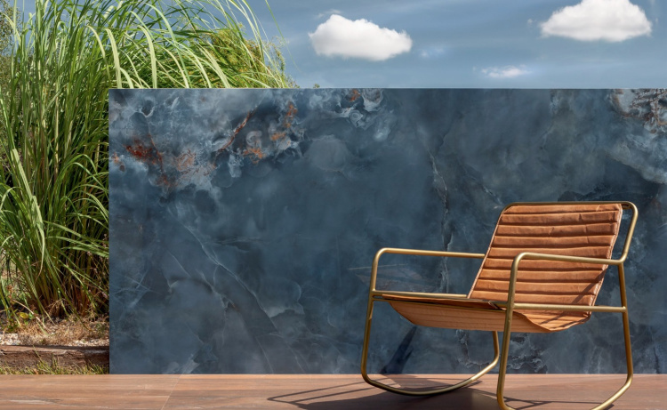 Универсальная плитка (керамогранит) Tubadzin Aquamarine navy POL 274.8x119.8 см Универсальная плитка (керамогранит) Tubadzin Aquamarine navy POL 274.8x119.8 см