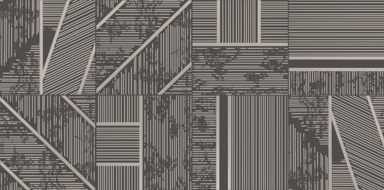 Настенный декор Domino Duo graphite B 29.8x59.8 см