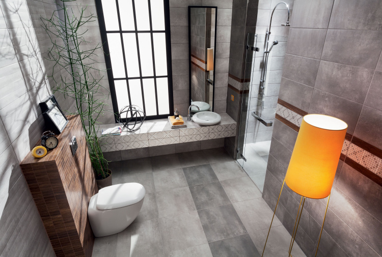 Настенный бордюр Arte Minimal szara 44.8x11.1 см