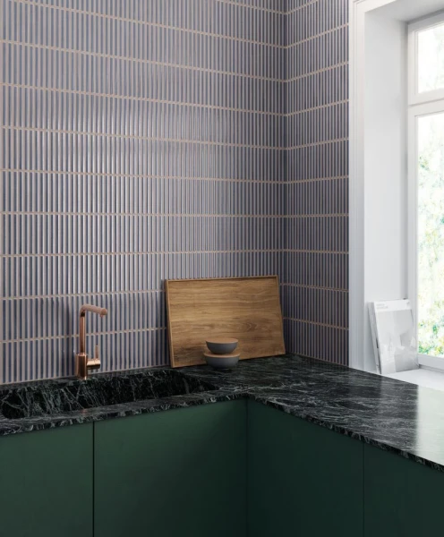 Настенная плитка (из керамогранита) Gayafores Deco Pottery Navy 32x62.5 см