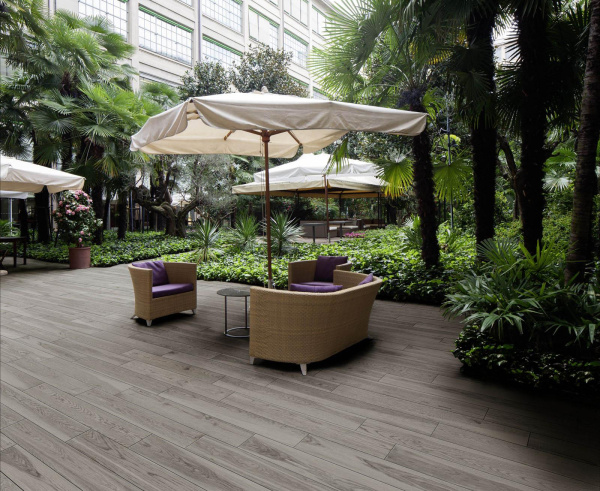 Универсальная плитка (керамогранит) Marazzi Around / Treverkmore Grigio 20x120 см