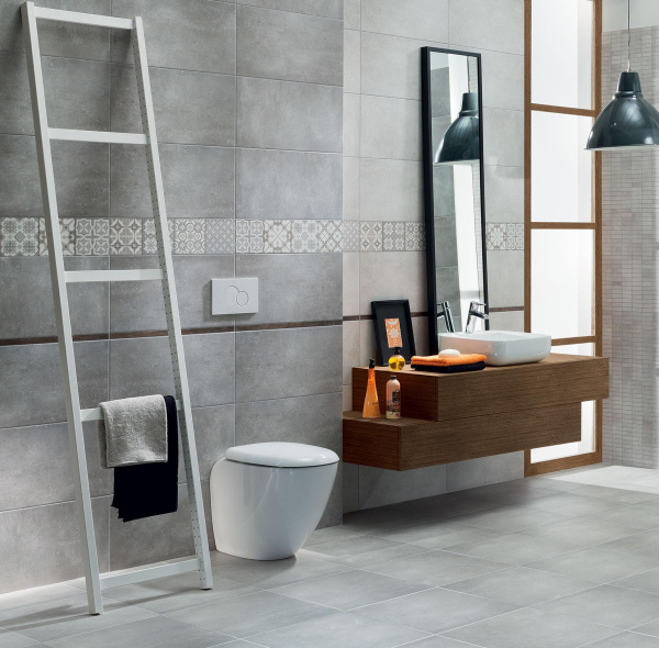 Настенный бордюр Duo szara 608 x 148 mm 