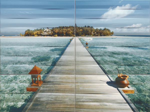 Настенный декор Maxima azure 1 898x673 / 8mm