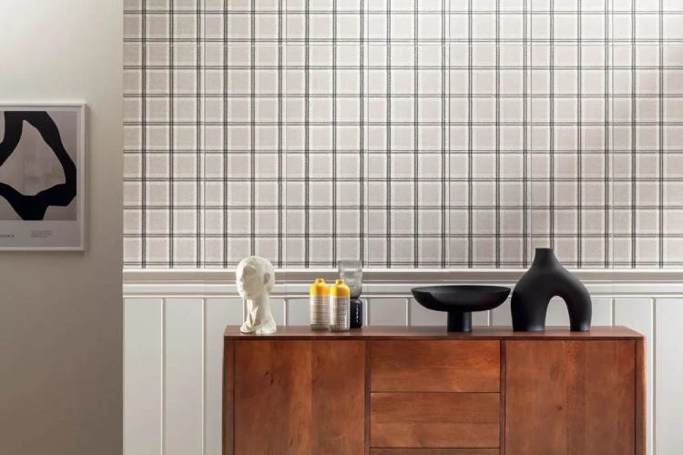 Настенный бордюр Tubadzin Timeless white STR 32.8x89.8 см