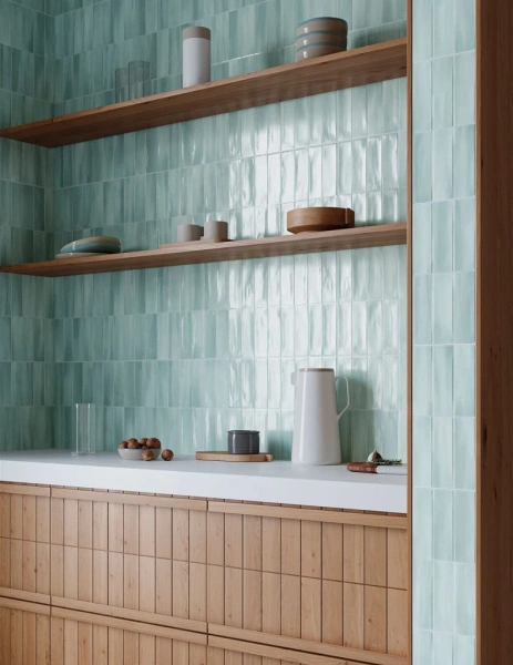 Настенная плитка (из керамогранита) Gayafores Deco Allure Green 32x62.5 см