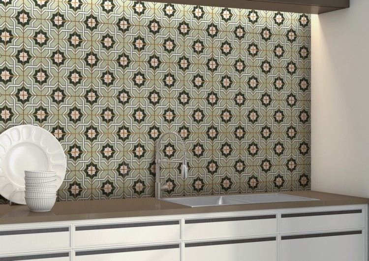 Универсальная плита (керамогранит) Ennface Morocco Green Matt 20x20 см