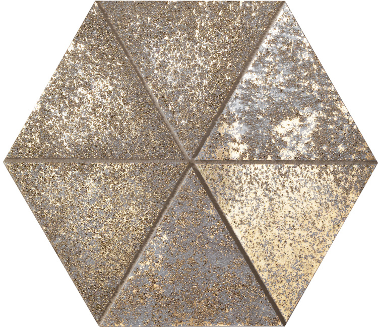 Настенная мозаика Tubadzin Sheen gold 22.1x19.2 см