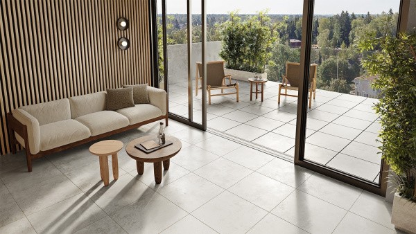 Утолщенная плитка (керамогранит) Tubadzin Torano white koraTER STR 59.8x59.8x1.8 см