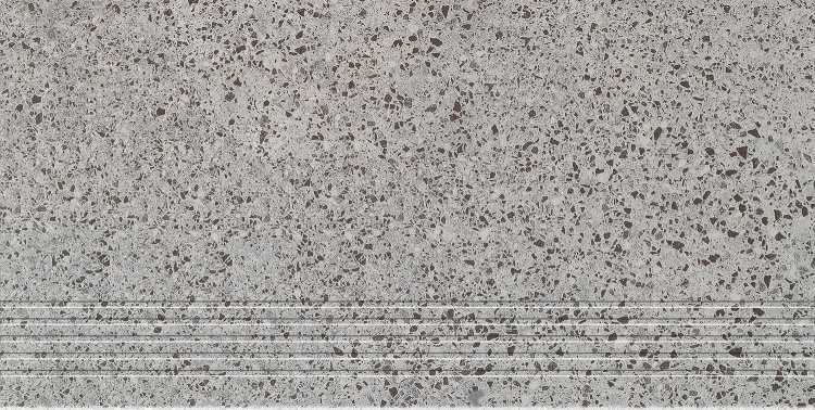Ступень напольная из керамогранита Domino Otis graphite 59,8x29,8 см